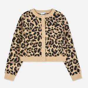 NWT Primark heavy Leopard Print Cardigan girls 11-12